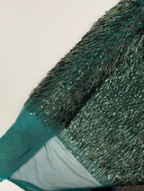 Vegas Beaded Sequin Stretch Mesh Fabric - Beaded Sequin Embroidered, 54" Width (1 Yard)