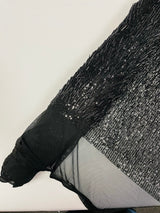 Vegas Beaded Sequin Stretch Mesh Fabric - Beaded Sequin Embroidered, 54" Width (1 Yard)