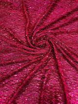 Vegas Beaded Sequin Stretch Mesh Fabric - Beaded Sequin Embroidered, 54" Width (1 Yard)