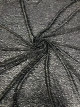 Vegas Beaded Sequin Stretch Mesh Fabric - Beaded Sequin Embroidered, 54" Width (1 Yard)