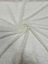 Vegas Beaded Sequin Stretch Mesh Fabric - Beaded Sequin Embroidered, 54" Width (1 Yard)