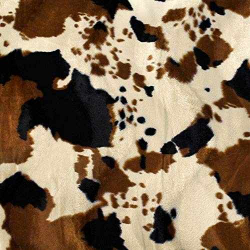 Cow Tan Velboa Fur Short Pile Fabric,