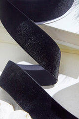 1.5 Inch x 10 Yards Black Unwired Velvet Ribbon