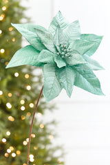 24" x 13" Mint Poinsettia Stem