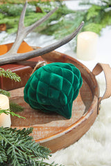 6” Green Velvet Onion Ornament