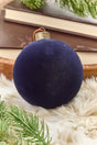 4" Eggplant Velvet Glass Ornament