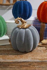 6" Resin & Felt Harvest Pumpkin