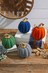 6" Resin & Felt Harvest Pumpkin