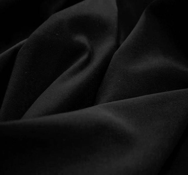 Venezia Span Black Polyester Spandex Fabric - Black, 58/60" Width (1 Yard)