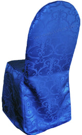 Jacquard Banquet Chair Cover Royal Blue