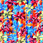 Swim Knit Nylon Lycra Vertical Festive Floral