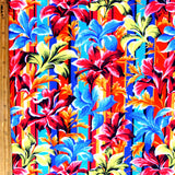 Swim Knit Nylon Lycra Vertical Festive Floral