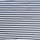 Navy and White Stripe Nylon Spandex Swim Knit
