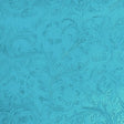 Caribbean Blue Western Floral Pu Leather Vinyl Fabric,