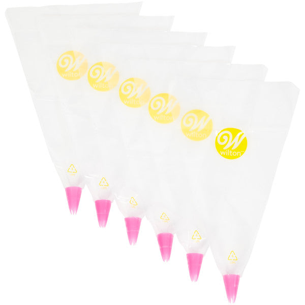 Wilton 1M All-In-One Disposable Decorating Bags with Tips – 6 Count
