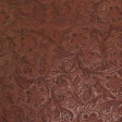 Copper Western Floral Pu Leather Vinyl Fabric