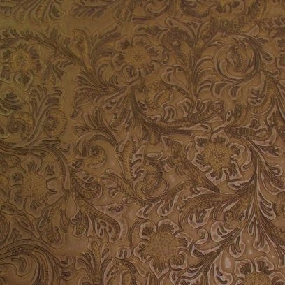 Nugget Western Floral Pu Leather Vinyl Fabric,