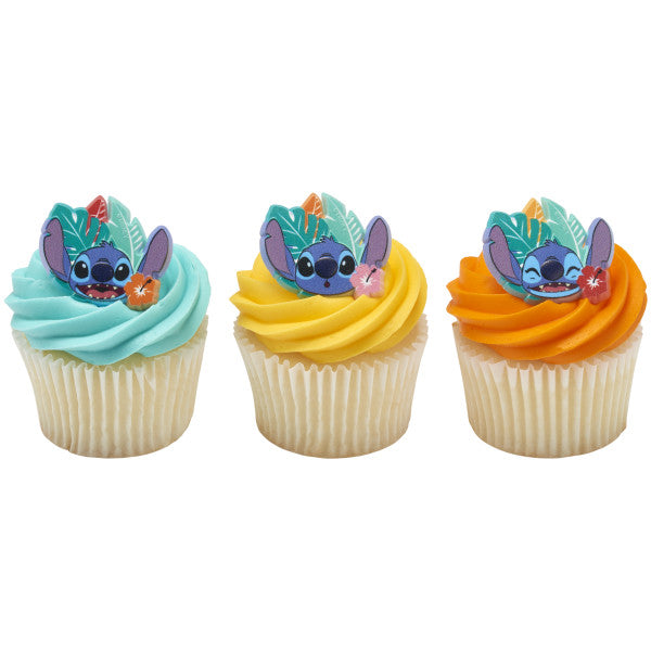 Disney's Stitch 'Ohana Energy Rings for Cupcakes and Cakes Toppers, 72 Pack