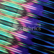 Vibrations Polyester Spandex Fabric - Pink, Orange, Purple Chevron Print, 58/60" Width (1 Yard)