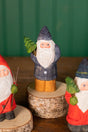 5" Mini Wood Vintage Santa Ornament