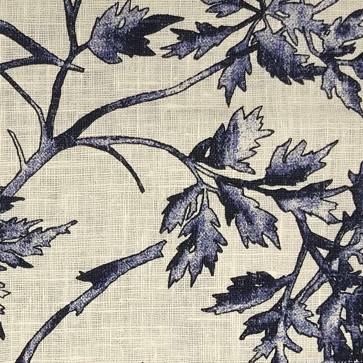 Printed Linen Grape Vines Swatch
