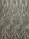 Vine/Root Sequin 4 Way Stretch Mesh Fabric - Vine/Root Sequin Pattern, 54" Width (1 Yard)
