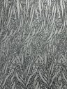 Vine/Root Sequin 4 Way Stretch Mesh Fabric - Vine/Root Sequin Pattern, 54" Width (1 Yard)