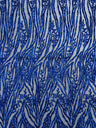 Vine/Root Sequin 4 Way Stretch Mesh Fabric - Vine/Root Sequin Pattern, 54" Width (1 Yard)