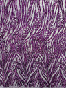 Vine/Root Sequin 4 Way Stretch Mesh Fabric - Vine/Root Sequin Pattern, 54" Width (1 Yard)