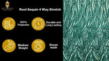 Vine/Root Sequin 4 Way Stretch Mesh Fabric - Vine/Root Sequin Pattern, 54" Width (1 Yard)