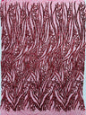 Vine/Root Sequin 4 Way Stretch Mesh Fabric - Vine/Root Sequin Pattern, 54" Width (1 Yard)