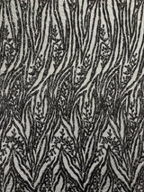 Vine/Root Sequin 4 Way Stretch Mesh Fabric - Vine/Root Sequin Pattern, 54" Width (1 Yard)