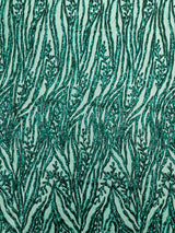 Vine/Root Sequin 4 Way Stretch Mesh Fabric - Vine/Root Sequin Pattern, 54" Width (1 Yard)