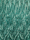 Vine/Root Sequin 4 Way Stretch Mesh Fabric - Vine/Root Sequin Pattern, 54" Width (1 Yard)