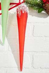12 Inch Blue Green Red Large Drop Glass Ornament