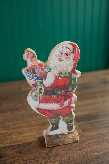 14 Inch Vintage Santa Standing Decorative Christmas Figure