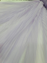 Lavender Mesh Pleated Lace Fabric