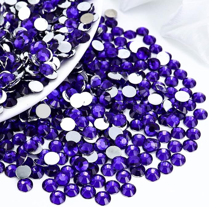 Small Bag Hot Fix Rhinestones Hot Fix Rhinestones Fabric - Violet, Loose Rhinestones (Small Bag)