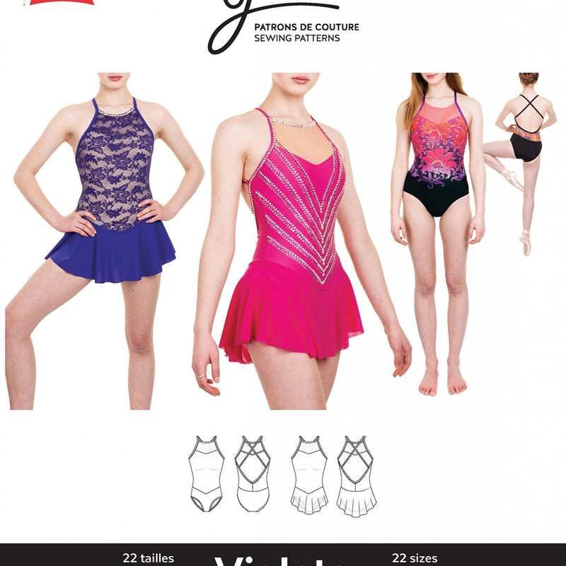 Jalie Violeta Open Back Leotard and Dress Sewing Pattern