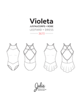 Jalie Violeta Open Back Leotard and Dress Sewing Pattern