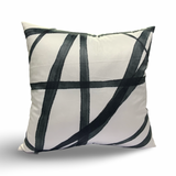 VIVA011 Polyester Velvet Pillow Fabric - White Abstract Pattern, 20" X 20" (1 Piece)