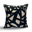 Viva014 Black Velvet Geometric Accent Pillow Polyester Fabric - Multi, 20" X 20" (1 Unit)