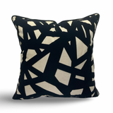 Viva014 Black Velvet Geometric Accent Pillow Polyester Fabric - Multi, 20" X 20" (1 Unit)