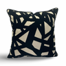 Viva014 Black Velvet Geometric Accent Pillow Polyester Fabric - Multi, 20" X 20" (1 Unit)