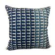 Viva016 Polyester Pillow Fabric - Sandy Beige, Ocean-Inspired Blue & Turquoise Embroidery, 20" X 20" (1 Unit)