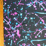 Swim Knit Nylon Spandex Vivid Paint Splatter 22" Remnant