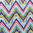 Swim Knit Nylon Spandex Vivid Zig Zags