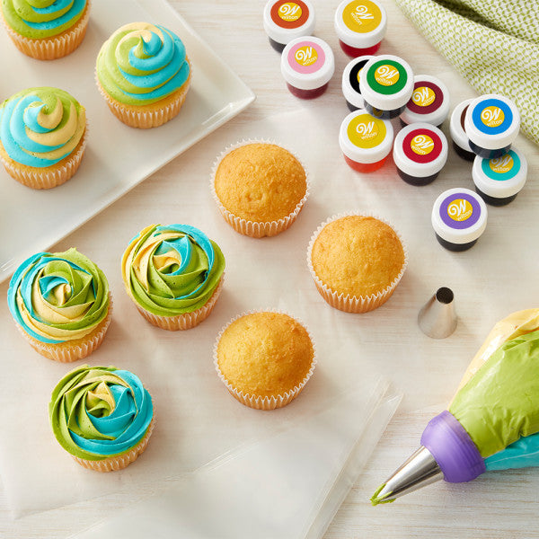Wilton Color Swirl Three-Color Coupler Cupcake Decorating Kit, 23-Piece - Cupcake Frosting Tips
