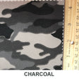 VLA2401 Camo Flat Back Mesh Print Polyester Fabric - Camo Print, Stretch Mesh, 58" Width