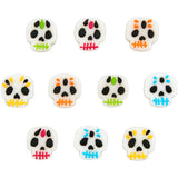 Wilton Day of the Dead Gummy Sugar Skull Icing Decorations, 10-Count